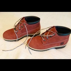 Womens Timberland Red Waterproof Chukka Boots
